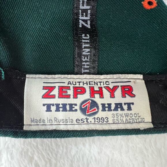 University of Miami football ZEPHYR THE Z HAT embroidered wool strap back hat - Picture 5 of 6
